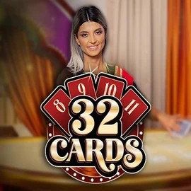 32 Cards slot logo by Ezugi at Oscar Spin Casino